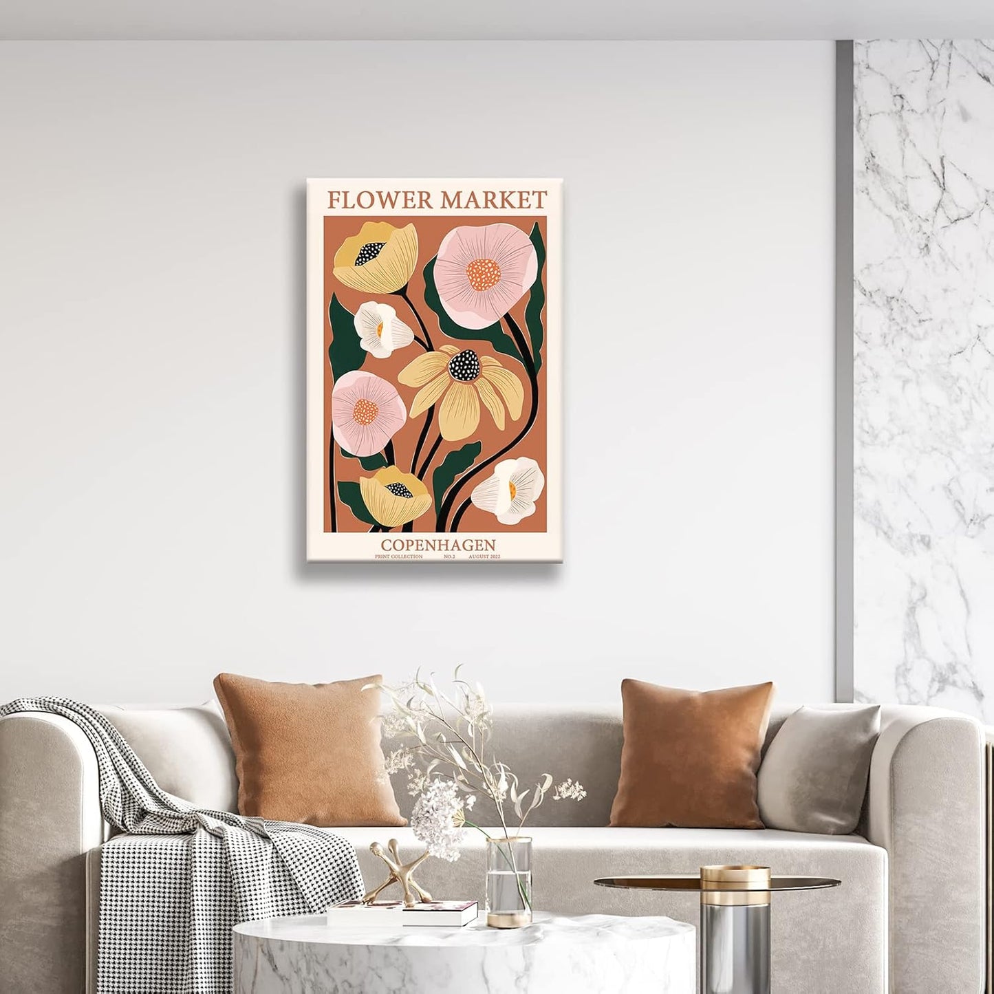 Zzuyi Flower Market Poster,Anthropologie art,Botanical Flower wall art for Living Room Bedroom Decoration-16x24