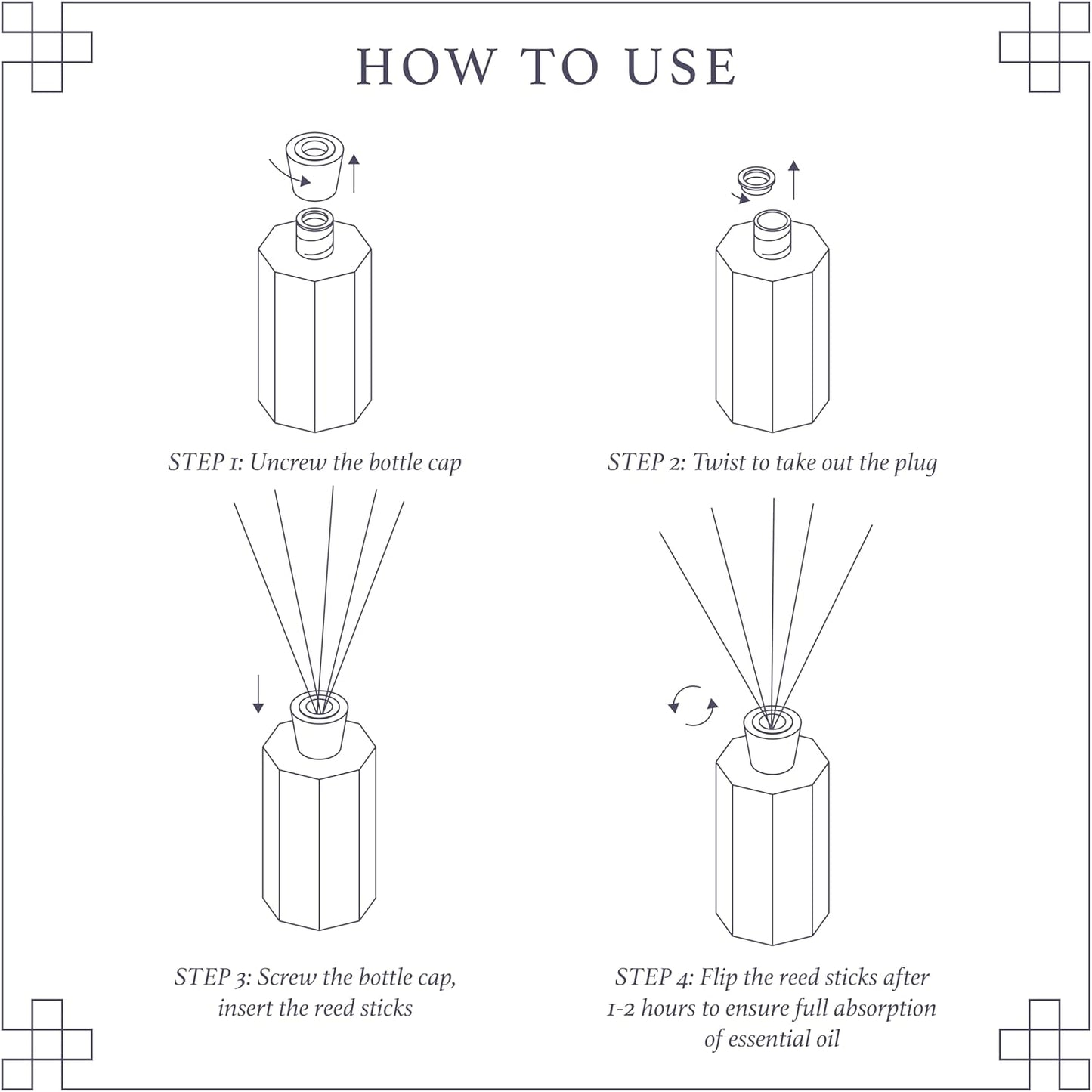 Reed Diffuser Set, 6.76 fl oz Jasmine Scented Oil Diffuser, Home Fragrance with Reed Sticks for Bedroom, Office, Bathroom Shelf Decor & Gifts