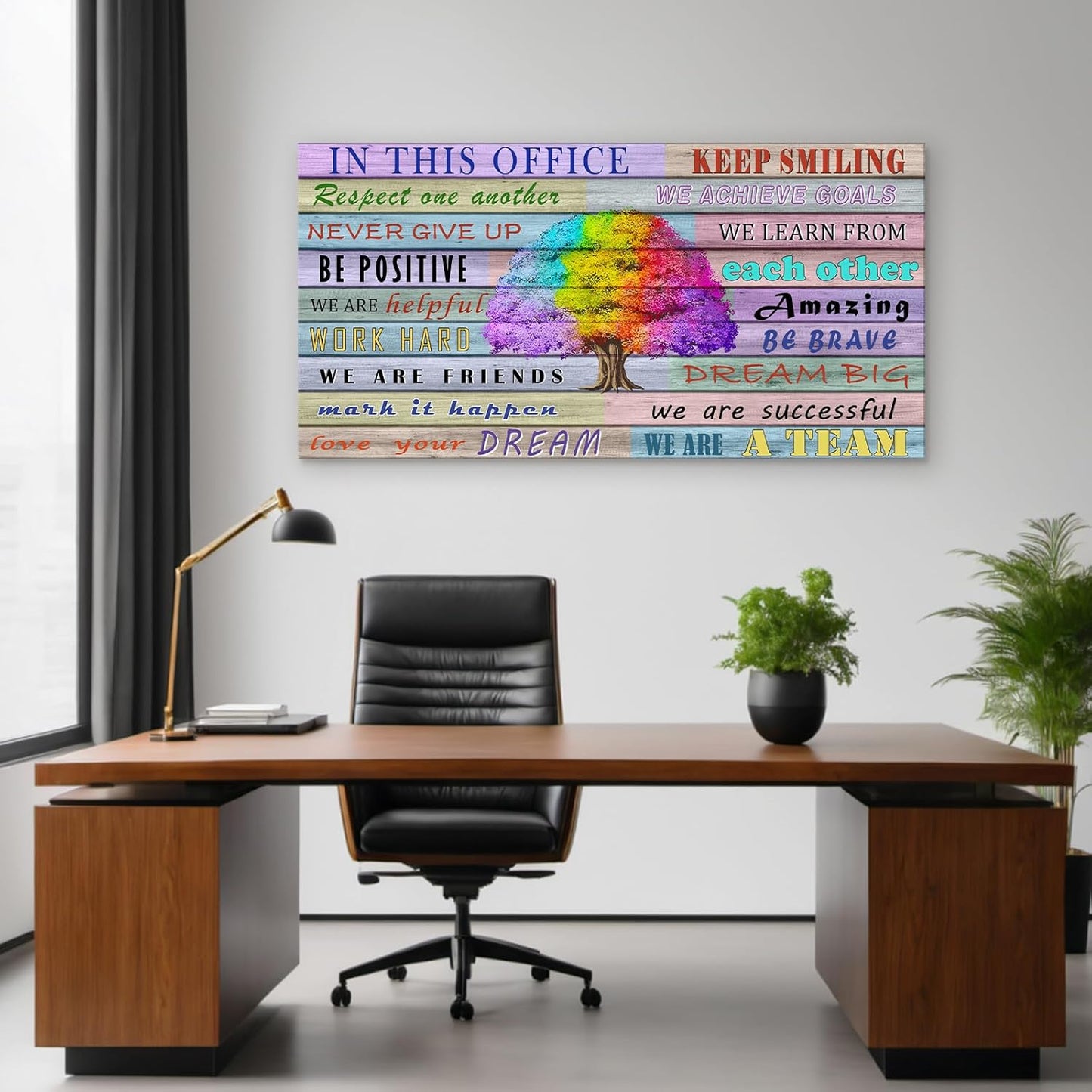 YYYYHPP YP2562 Inspirational Office Wall Art Mindset Quotes Canvas Prints Wall Art Poster Positive Quotes Wall Poster for Home Office Workplace Decor