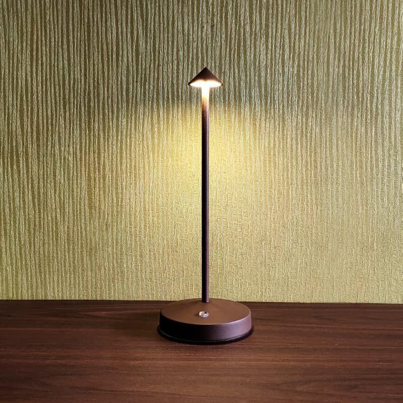 Cordless Table Lamps,Rechargeable Led Touch Bar Lamp, Portable Battery Desk Lamp,2 Level Brightness Dimmable Night Light,Minimalist Design, for Living Room/Restaurant/Couple Dinner/(Rust)