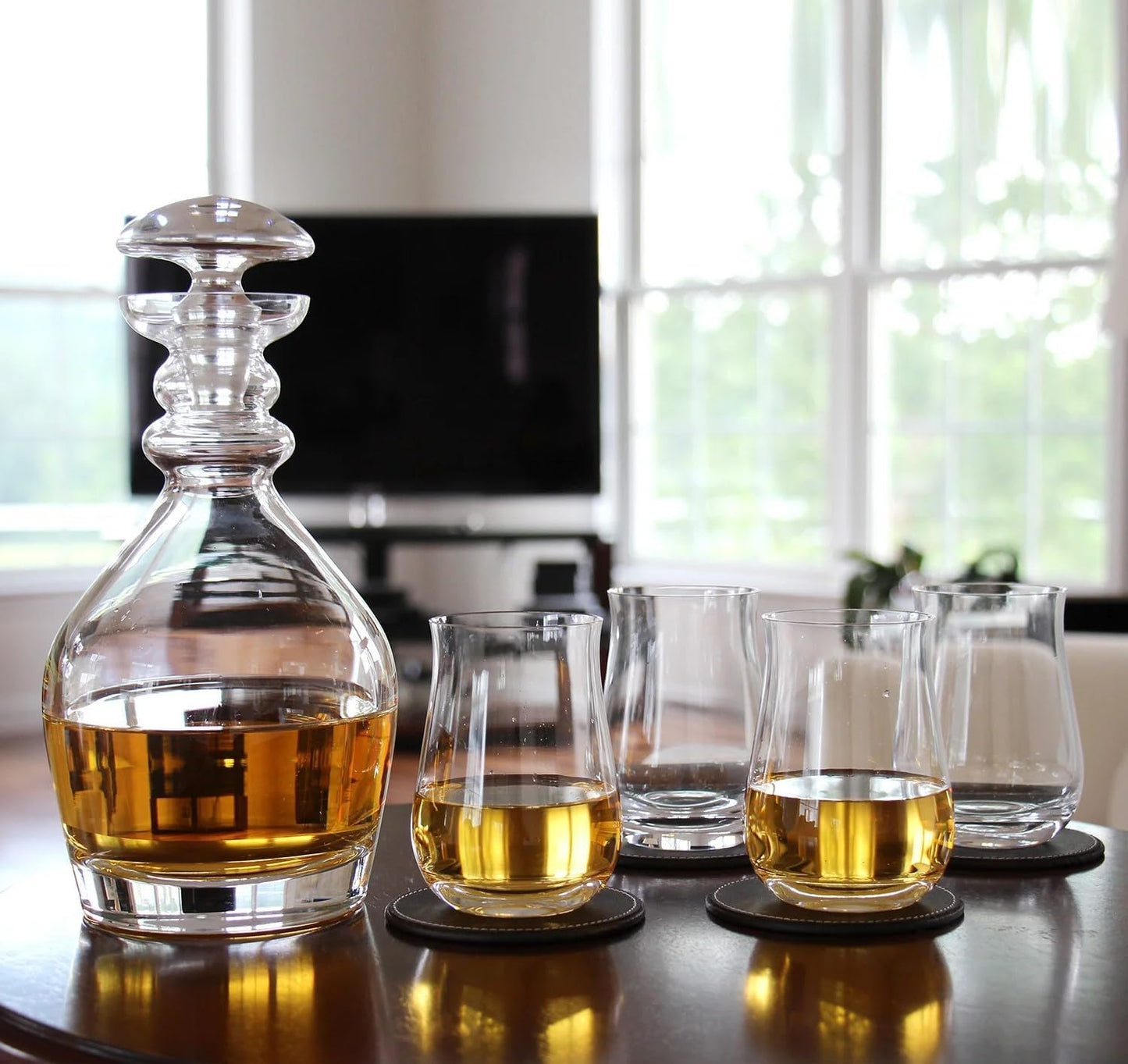 Ravenscroft Crystal | Elegant European-Made Hand-Blown Thomas Jefferson Decanter with Stopper | 100% Lead-Free Crystalline | 47.5 FL Oz | Gift-Boxed