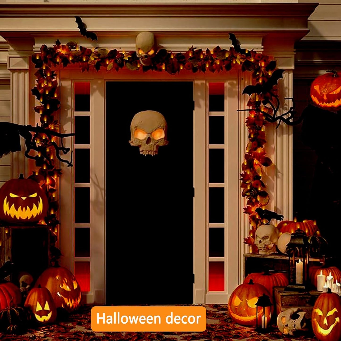 Kwaiffeo Orange Halloween Lights 500LED 164FT 8 Modes Orange String Lights Outdoor Indoor for Halloween Decorations Fall Decor Yard Tree Party Outside