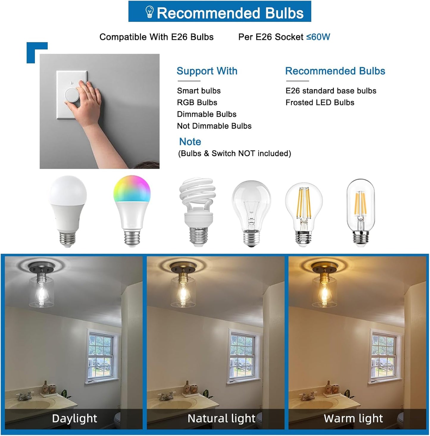 1-Light Semi Flush Mount Ceiling Lights, Brushed Nickel Kitchen Lighting Fixtures Ceiling, Modern Ceiling Light Fixtures with Clear Glass Shade for Hallway Foyer Entryway(3 Pack)