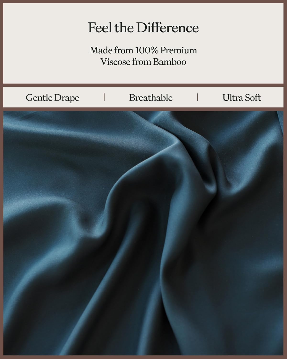 Cozy Earth Luxury Bed Sheet Set - 100% Viscose from Bamboo Fabric, Ultra-Soft & Breathable, Fits Regular & Deep Pocket Mattresses up to 20" - 4 Pieces King Sheet Set Pacific Blue