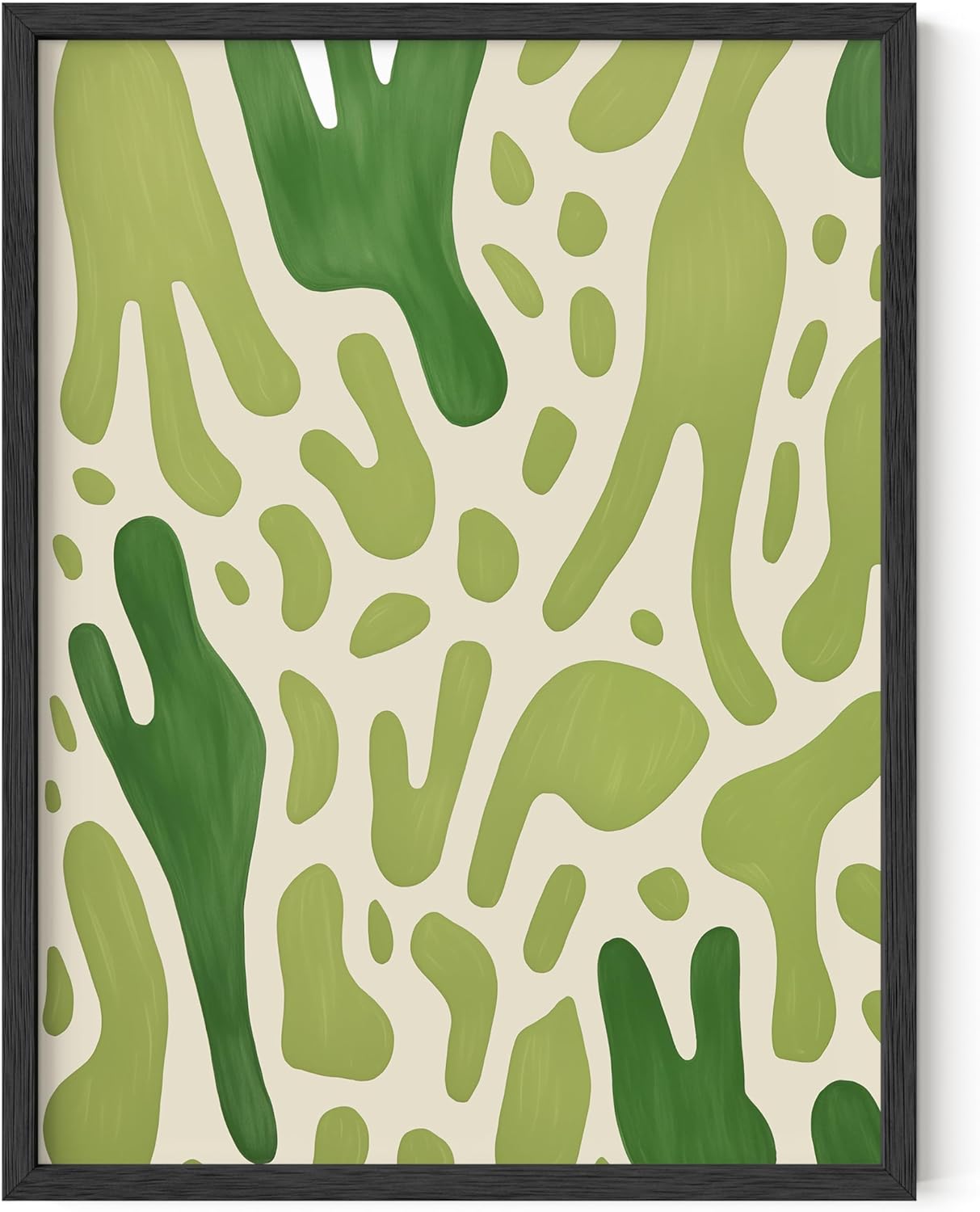 HAUS AND HUES Modern Abstract Wall Art - Blue and Green Living Room Art, Modern Artwork for Walls, Minimalist Picture for Living Room(Green Pattern, Unframed, 12x16)