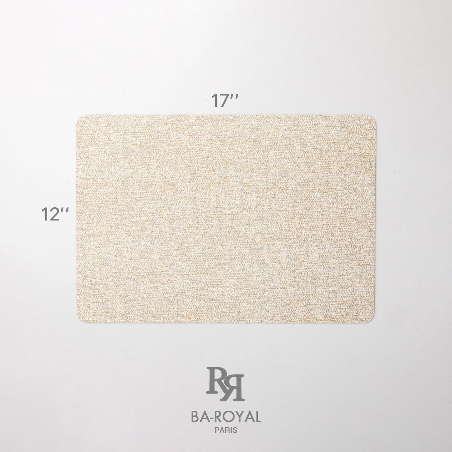 Faux Leather Placemats Set of 6 Vinyl Washable Wipeable Table Mats for Kitchen Dining Table Heat Resistant Waterproof Modern Indoor/Outdoor Placemats Non-Slip Easy Clean Place Mats (Beige)