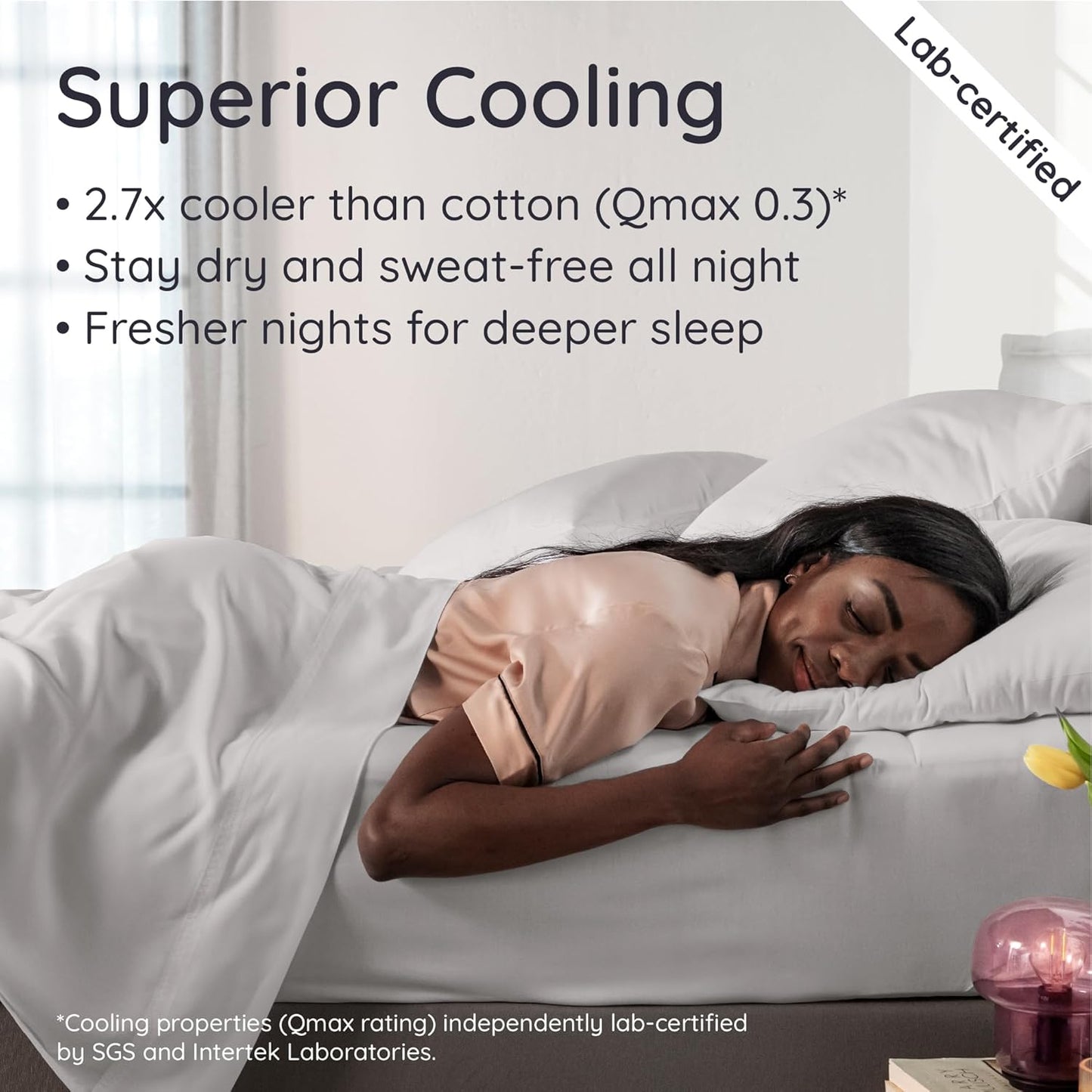 Bambaw California King Sheet Set 4pcs – 100% Viscose Derived from Bamboo Deep Pocket Sheets, Fits Up to 16'' Mattresses, Cooling Bed Sheets California King, Soft Bedsheets (Moonlight Gray)