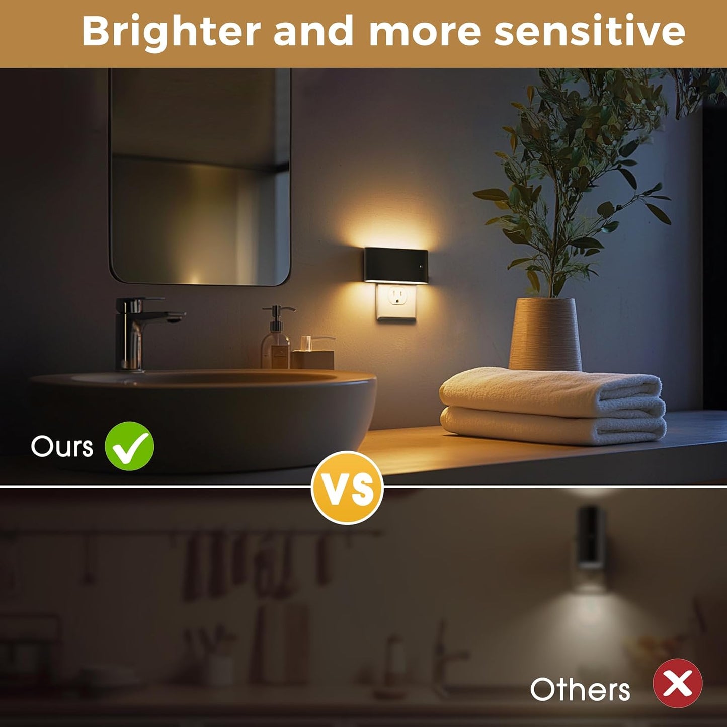 L LOHAS LED Night Light, 2 Pack Dimmable Modern LED Night Lights Plug into Wall,Dusk to Dawn Sensor Night Lights for Kid, 0-100LM 3000K Soft White Nightlight for Hallway Bedroom Stairway