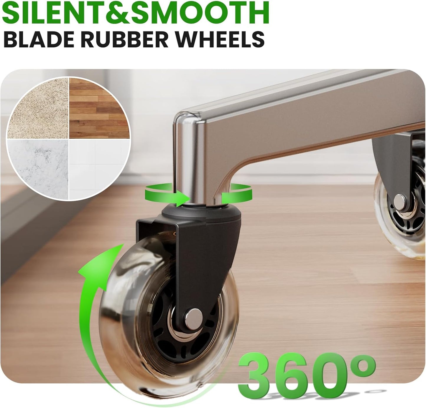 Ergonomic Office Chair with Upgraded Rubber Wheels for Big and Tall, Adjustable High Back Computer Chair 350lbs with 3D Headrest, Lumbar Support, Flip-up Arms, Mesh Desk Chair for Long Work Hours