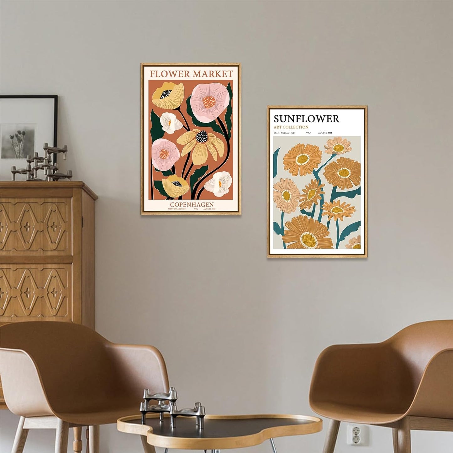 Zzuyi Framed Flower Market Wall Art,Anthropologie art,Botanical Flower wall art for Living Room Bedroom Decoration-12 x 16"