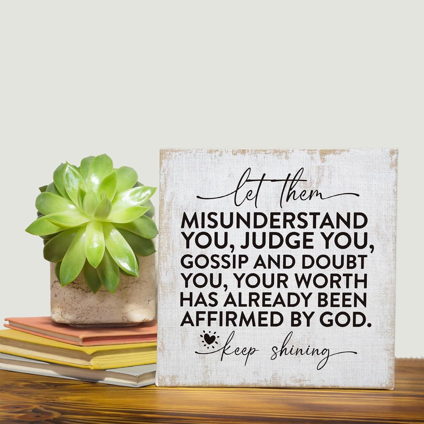 Inspirational Therapy Office Decor Canvas Wall Art Framed Painting Prints Wall Decor Rustic Motivational Decorative Mental Health Decorations for Bathroom Home Office Accessories,11.8x11.8 Inch