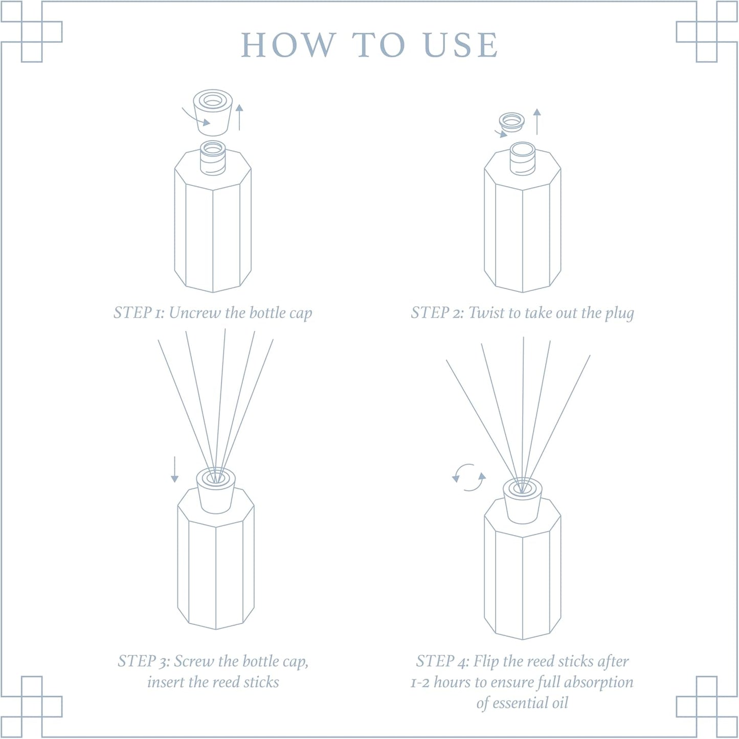 Reed Diffuser Set, 6.7 oz Clean Linen Scented Reed Diffusers for Home with Sticks, Home Fragrance Oil Scent Diffuser for Bathroom, Decor & Gift