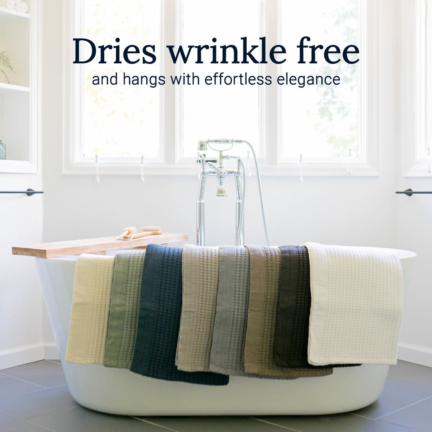 GILDEN TREE Waffle Bath Sheet Quick Dry Towel, Thin Luxury Bath Towels, Bath Sheets 40x80 Large Bath Towels, Modern Style (Midnight Blue)