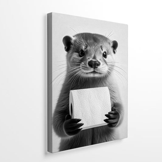 DIHSIEG Inspirational Canvas Wall Art Funny Bathroom Wall Art Print Poster, Frameless Canvas Decor,with Hook, Can be Placed on the Table,Motivational Prints,Dark 12x16 Inch