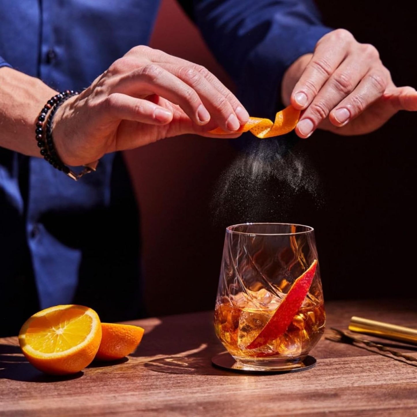 Krosno Textured Drinking Glasses,Set of 3, Water and Juice, Wine and Cocktails,14,54 fl. oz, Splendour LUMI Collection, Ideal for Everyday Use, Drinking Glasses, Dishwasher Safe, Made in Europe