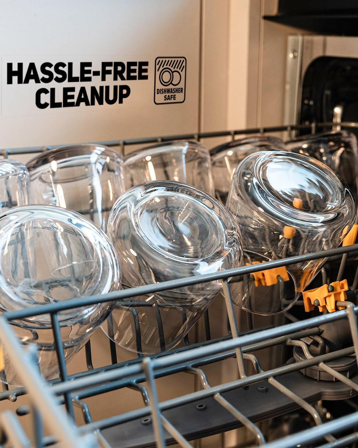 Crystal Stemless Wine Glasses Set of 4, 13.5 oz Hand-blown Drinking Glasses for Red and White Wine, Universal Drinking Glasses for Juice and Water, Thickened Base & Dishwasher Safe