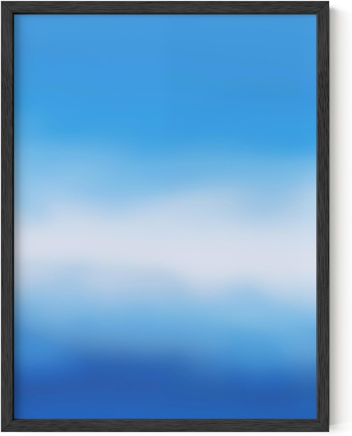 HAUS AND HUES Modern Abstract Wall Art - Blue and Green Living Room Art, Modern Artwork for Walls, Minimalist Picture for Living Room(Blue Tie-Dye, Unframed, 12x16)