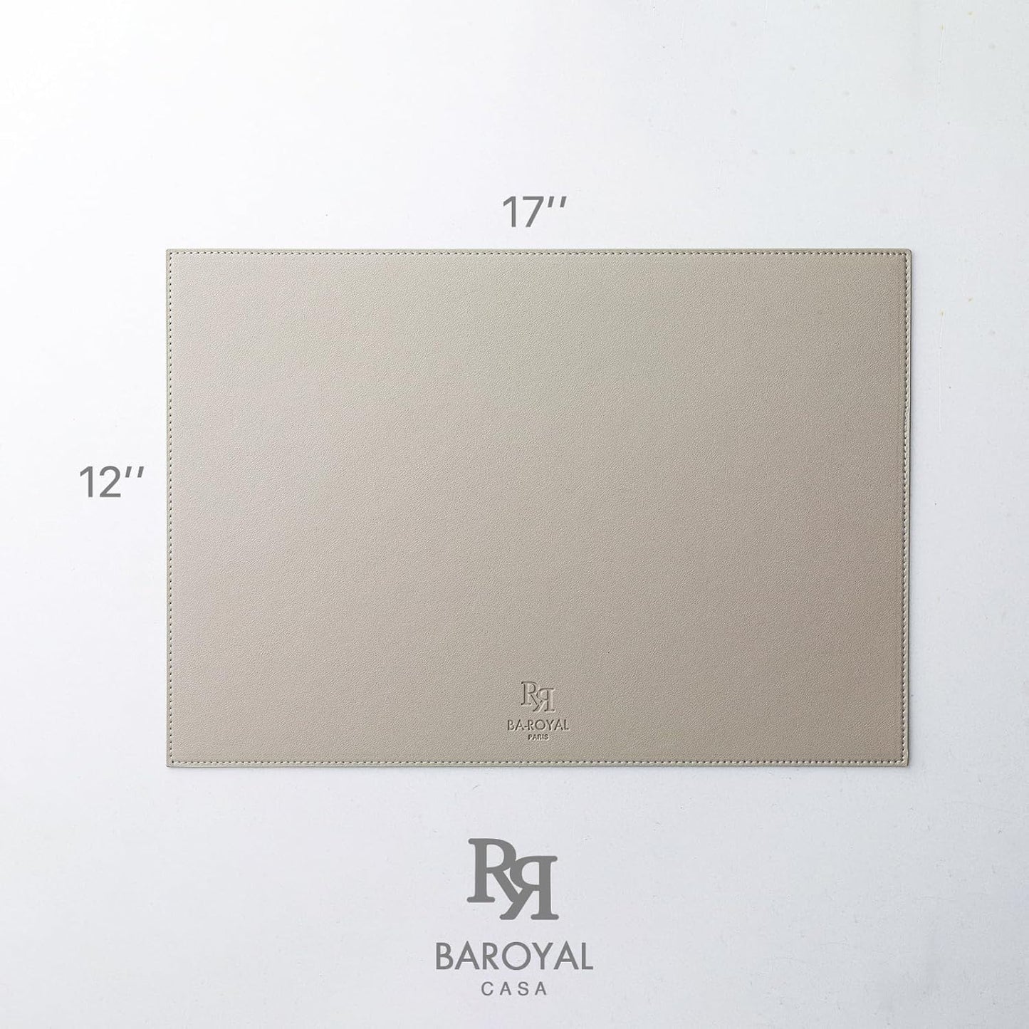 Faux Leather Placemats Set of 6 Vinyl Washable Wipeable Table Mats for Kitchen Dining Table Heat Resistant Waterproof Indoor/Outdoor Placemats Non-Slip Easy Clean Place Mats-Almond Birch