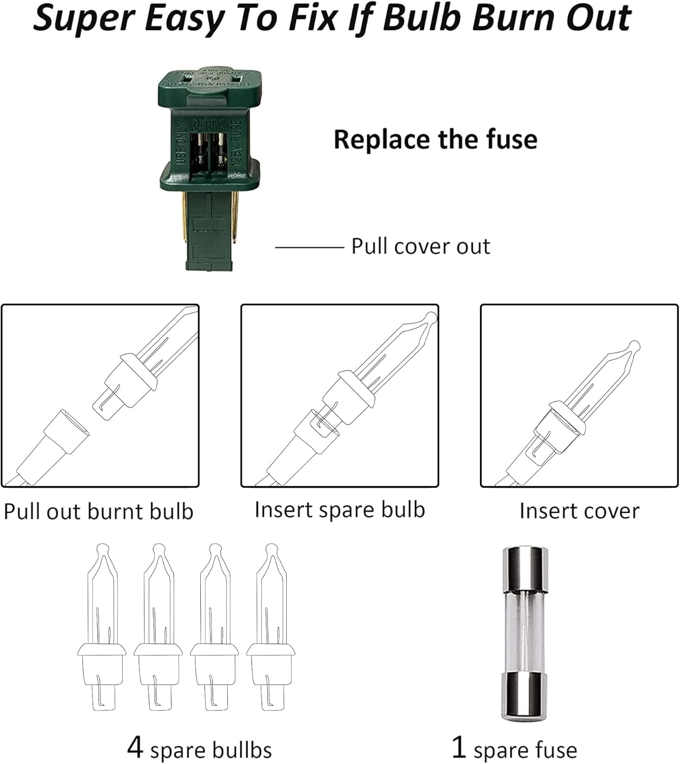 TW SHINE Christmas Lights, 20FT 100 Count Incandescent Mini Christmas Tree Light, Waterproof Xmas String Lights for Outdoor Indoor Home Party Yard Decorations, Gold