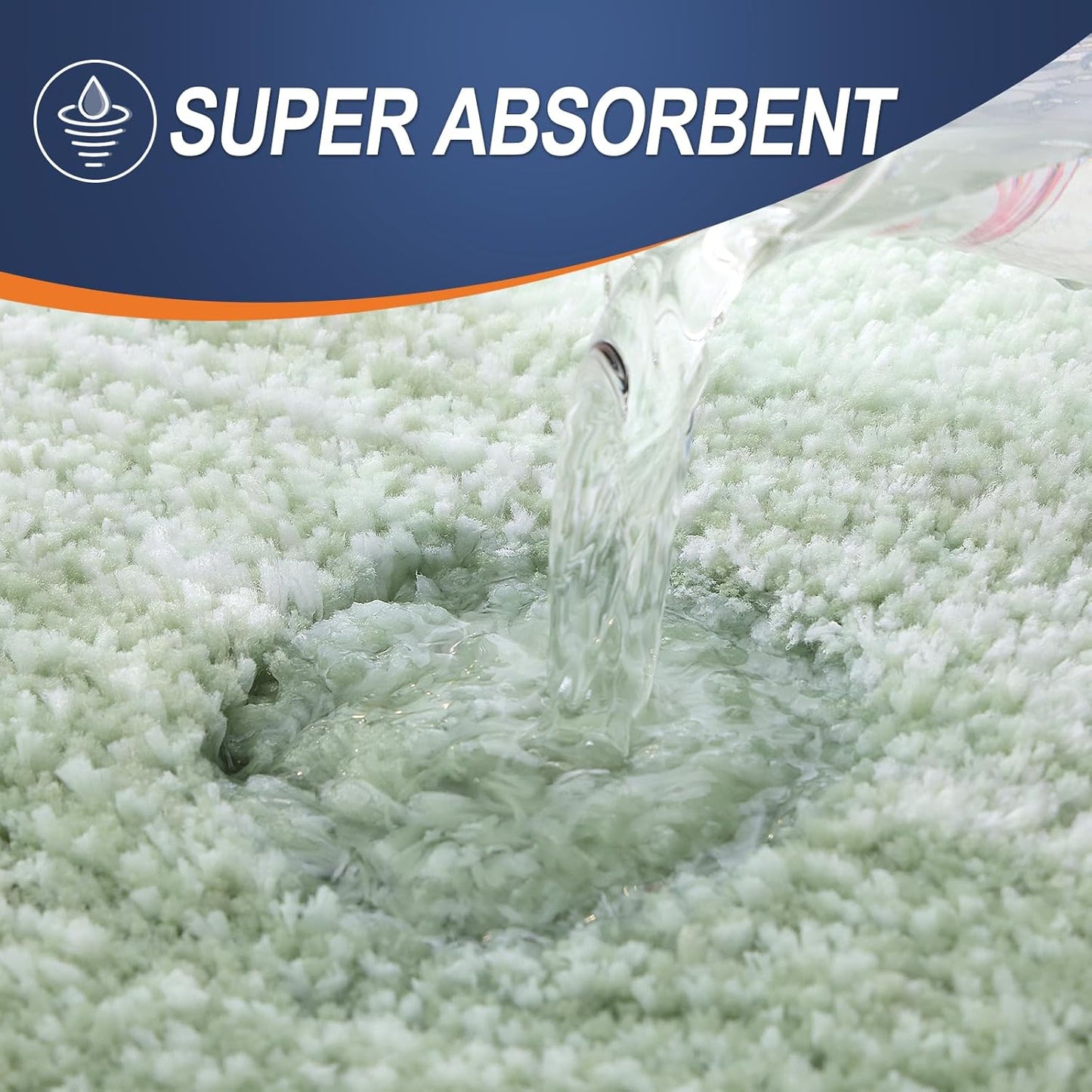 OLANLY Bathroom Rug Set 2 Piece, Soft Absorbent Microfiber Bath Mats and U-Shaped Contour Toilet Rug, Non-Slip, Machine Wash Dry, Plush Shaggy Bath Mats for Bathroom (30"x20"+24"x20", Sage Green)