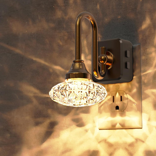 L LOHAS LED Night Lights Plug into Wall,10-Color Changing RGB Floral Night Lights, Dusk to Dawn,3 Brightness Levels,Rotatable Plug in Nightlight for Bedroom, Nursery, Hallway, Gift