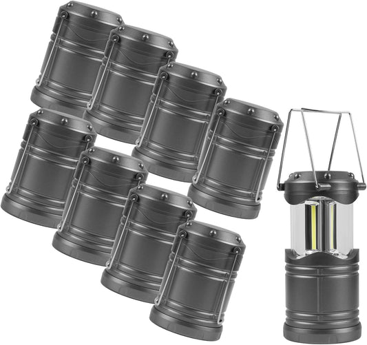 Lichamp 8 Pack LED Lantern Camping Light, Battery Operated Lanterns COB Super Bright for Power Outages Indoor Emergency Outdoor Camping Hiking Kit, B8GY