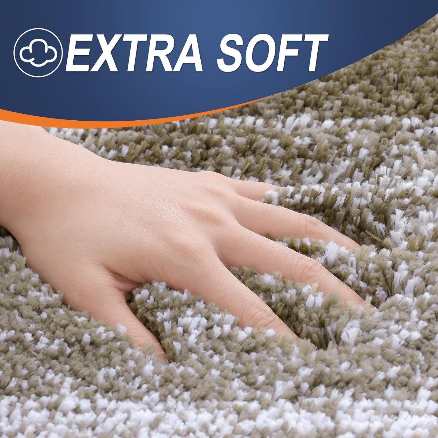 OLANLY Bathroom Rug Set 2 Piece, Soft Absorbent Microfiber Bath Rug Set, Non-Slip, Machine Wash Dry, Plush Shaggy Bath Mats for Bathroom (47"x20"+24"x16", Coffe)