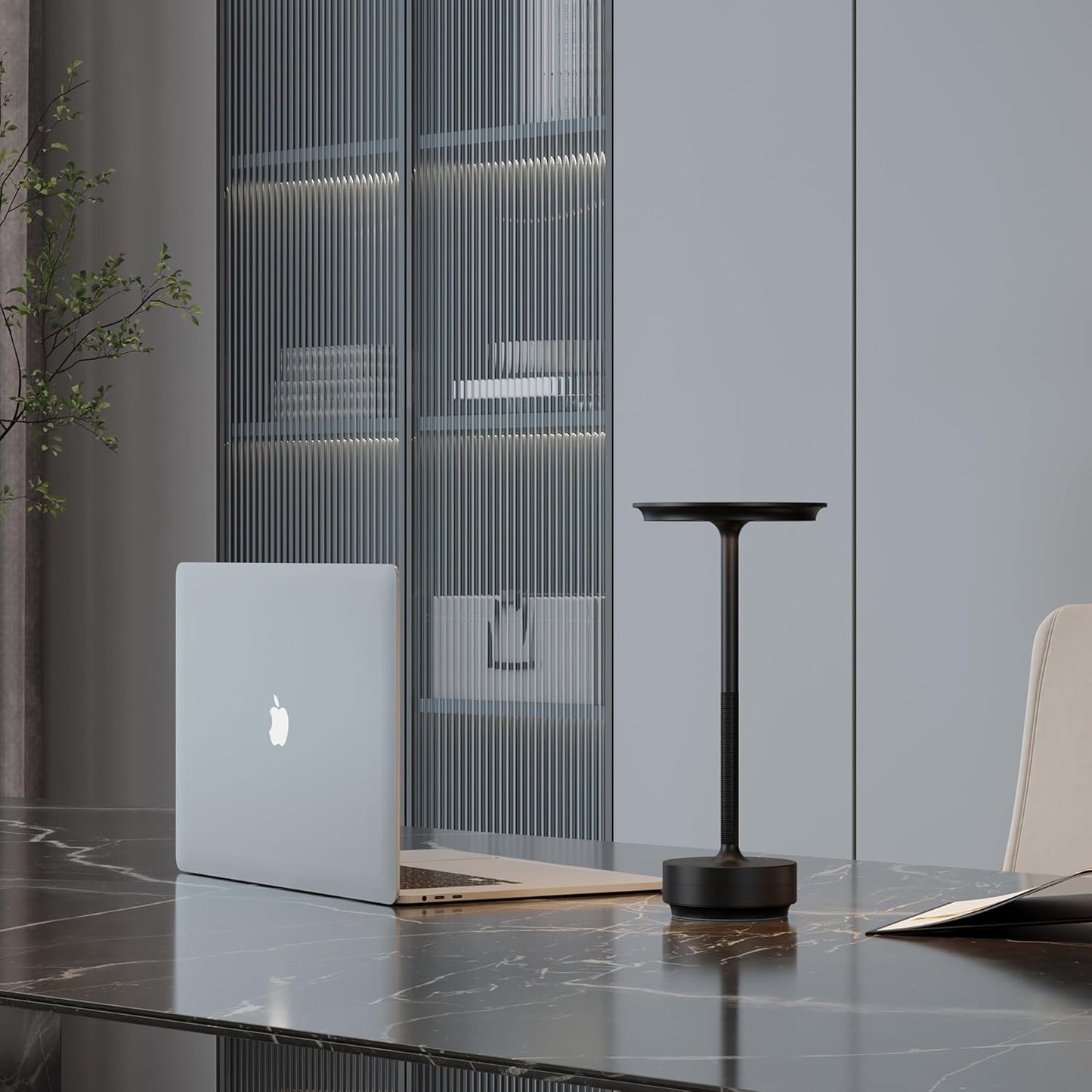 2 Pack Cordless Table Lamps Rechargeable, 5000mAh Portable LED Table Light, 3 Color Stepless Dimming Battery Powered Table Lamp, for Patio/Restaurant/Home/Outdoor.(Black)