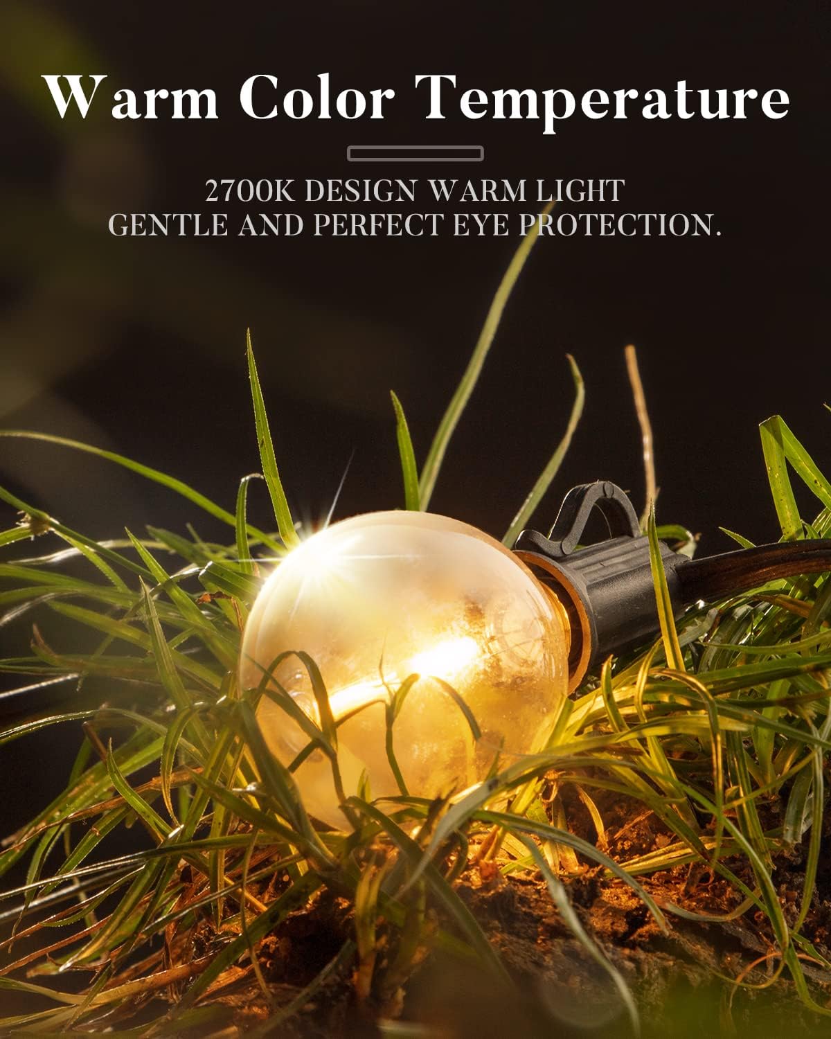 Lightdot 200FT Outdoor String Lights, LED Bistro String Lights with Shatterproof G40 Vintage Bulbs, 2200K Dimmable, Waterproof Hanging Lights for Porch, Deck, Garden, Backyard, Balcony - ETL Listed