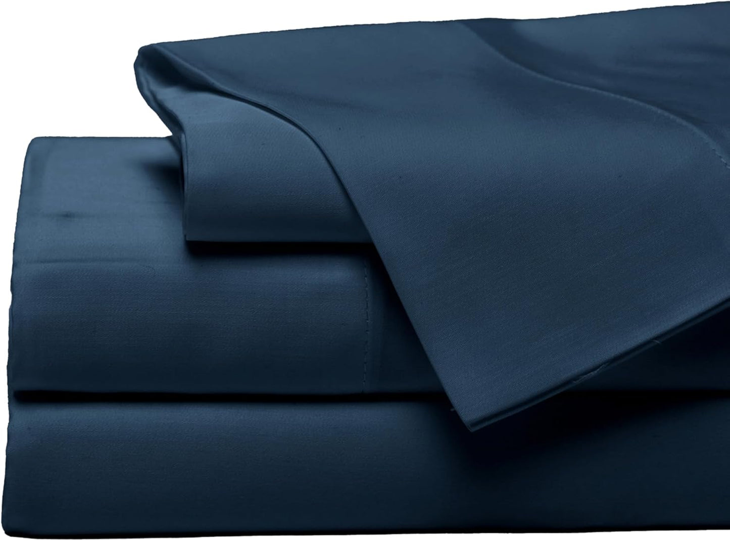 Cozy Earth Luxury Bed Sheet Set - 100% Viscose from Bamboo Fabric, Ultra-Soft & Breathable, Fits Regular & Deep Pocket Mattresses up to 20" - 4 Pieces Twin Sheet Set Pacific Blue