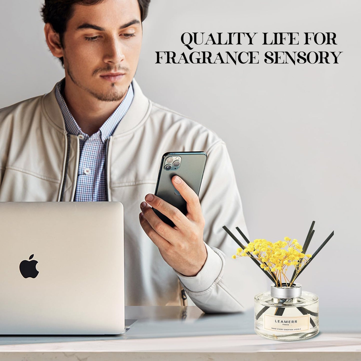 Reed Diffuser Sets Home Fragrance Essential Oil Diffuser Royal Rose Scent- 7 oz (210 ml) Fragrance Oil Diffuser for Bedroom Bathroom Home Décor Includes Reed Diffuser Sticks Scented Oils