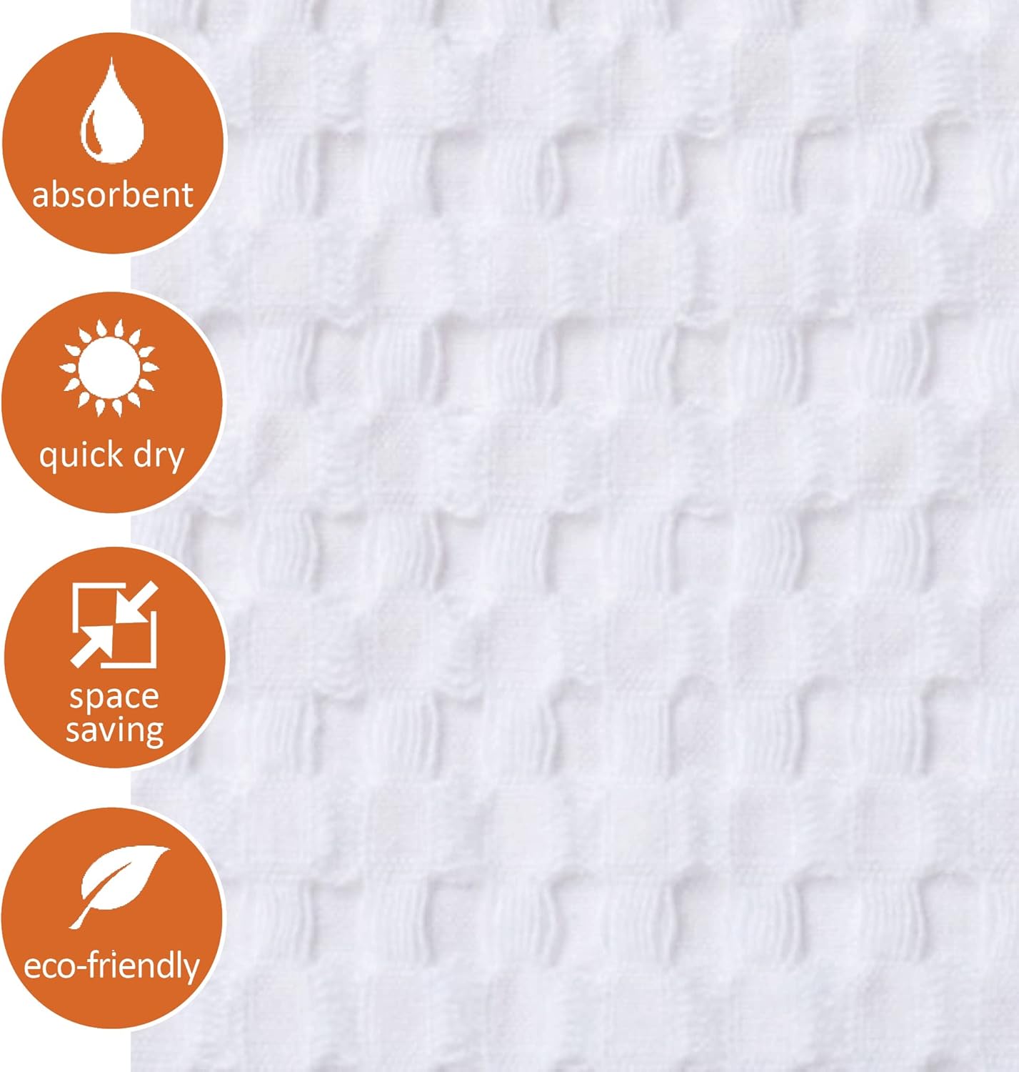 GILDEN TREE Bathroom Mat Absorbent Cotton Quick Dry for Shower, Bath & Bathtub Washable Thin, Modern Style (White)