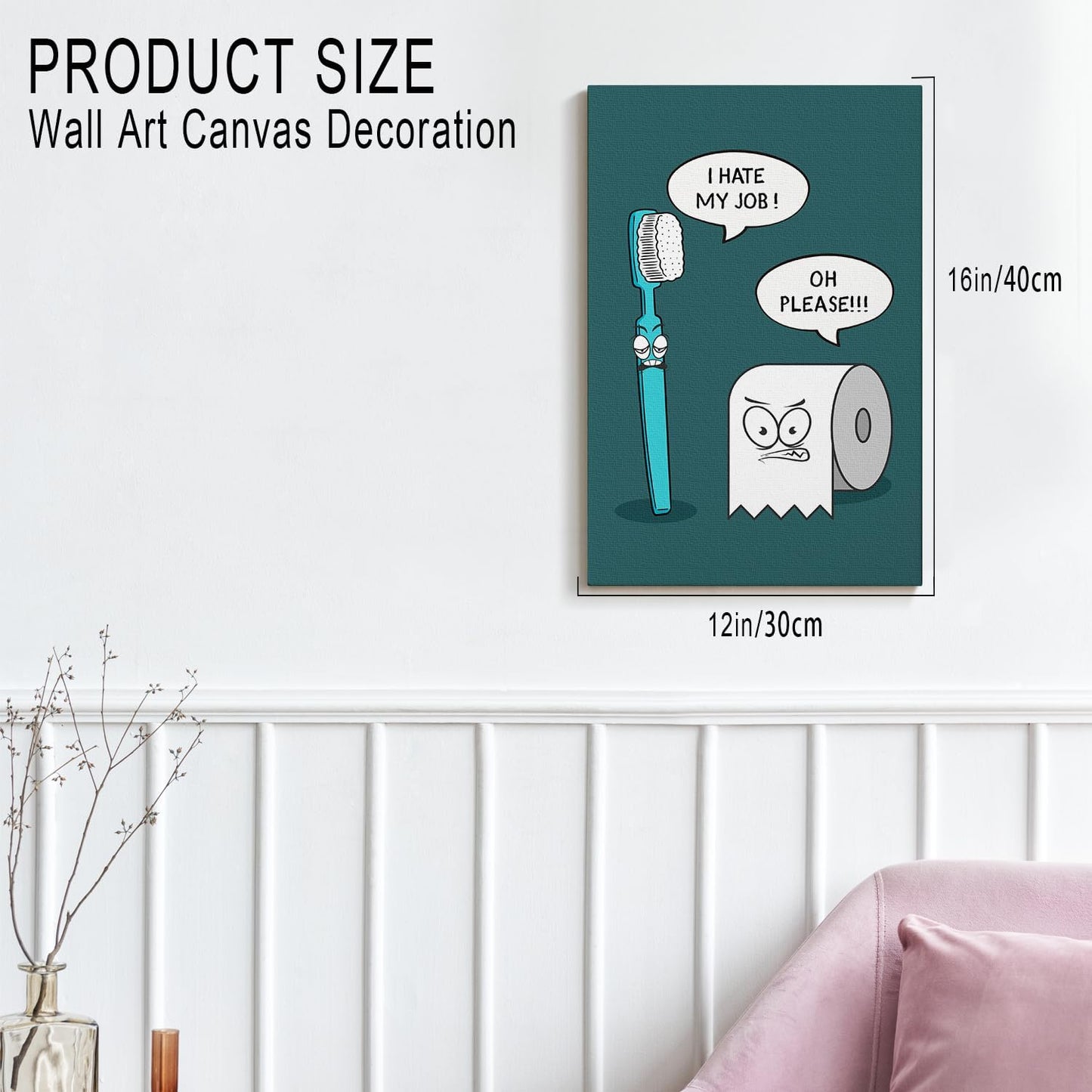 DIHSIEG Canvas Wall Art Print Frameless Floral Canvas Picture Poster, Motivational Wall Art Canvas Decor, Bedroom Canvas Prints, Dark Wall Art 12x16 Inch (dark green9)