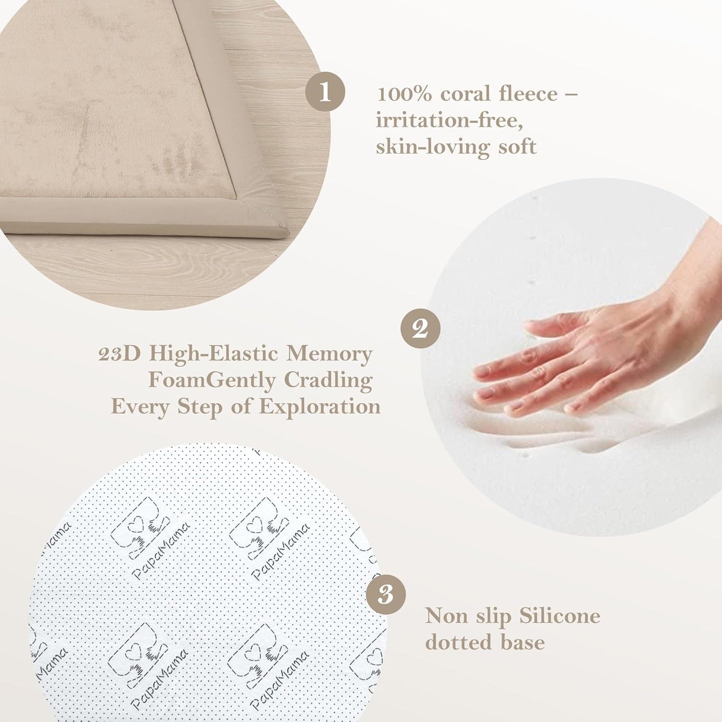 Baby Play Mat for Floor, 1.3"Thick Extra Large Cushioning Memory Foam Playpen Mat, Soft Coral Velvet Baby Crawling Mat with Non-Slip Backing (Dark Blue, 79"×118"×1.3")