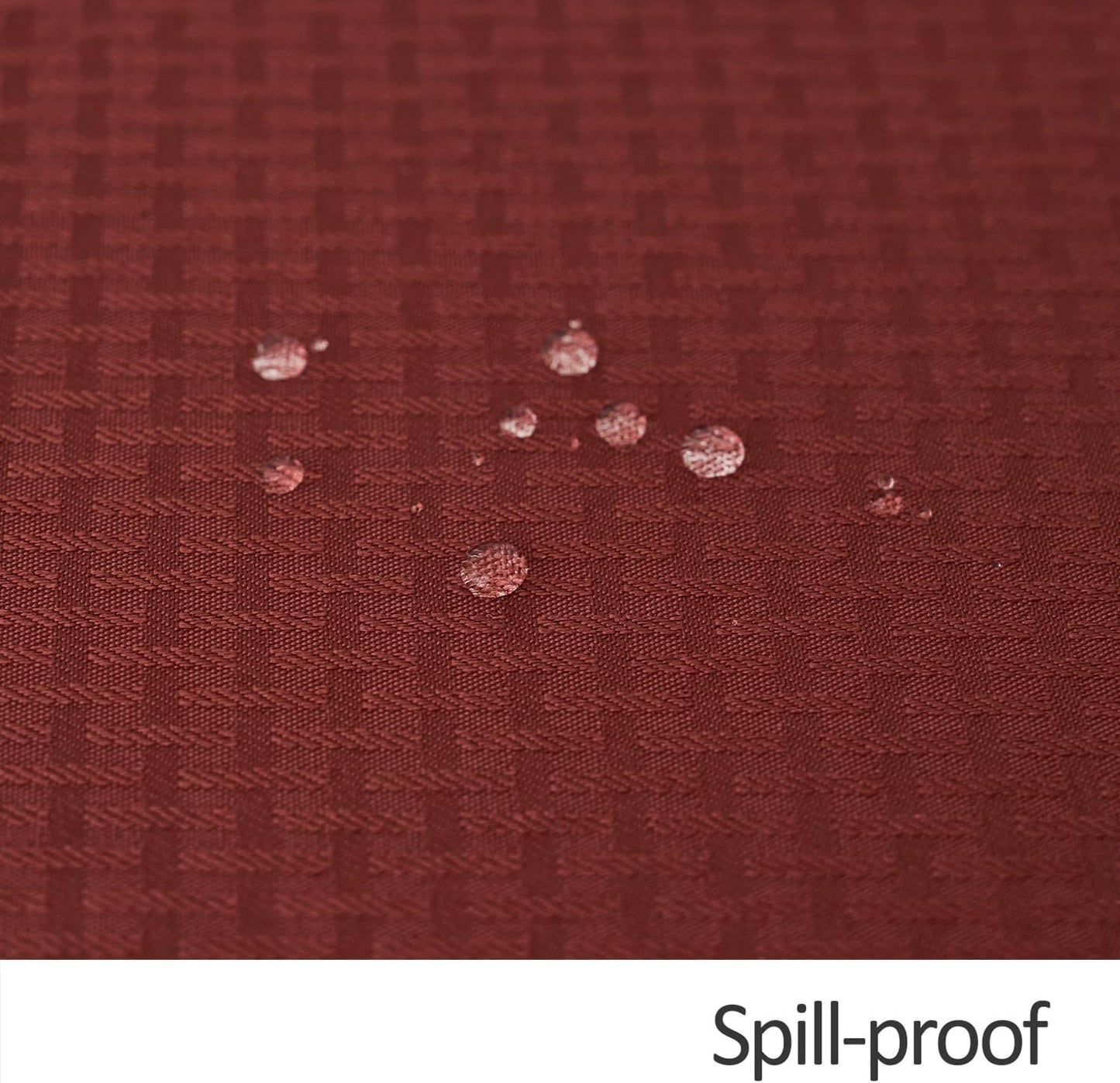 maxmill Weaved Texture Rectangular Tablecloth Water Resistance Spillproof Soft Fall Table Cloth for Dining Room, Thanksgiving Parties and Halloween Holiday Dinners, 70 x 108 Inch, Rustic Brick