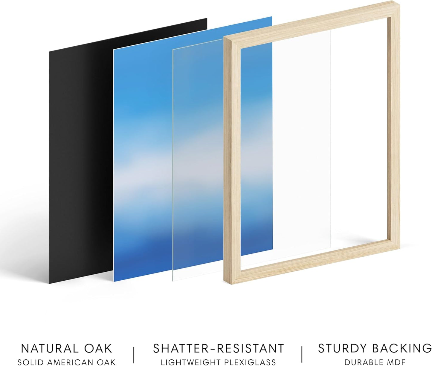 HAUS AND HUES Modern Abstract Wall Art - Blue and Green Living Room Art, Modern Artwork for Walls, Minimalist Picture for Living Room(Blue Tie-Dye, Beige Frame, 16x20)