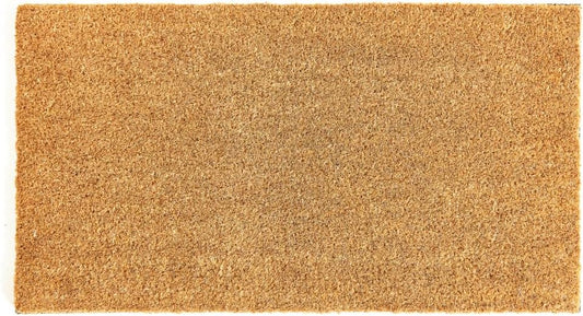 KANKUN Coco Coir Door Mat with Heavy Duty Backing, Welcome Doormat (17" x 30"), Doormat Entrance (Plain - Anti Shedding)