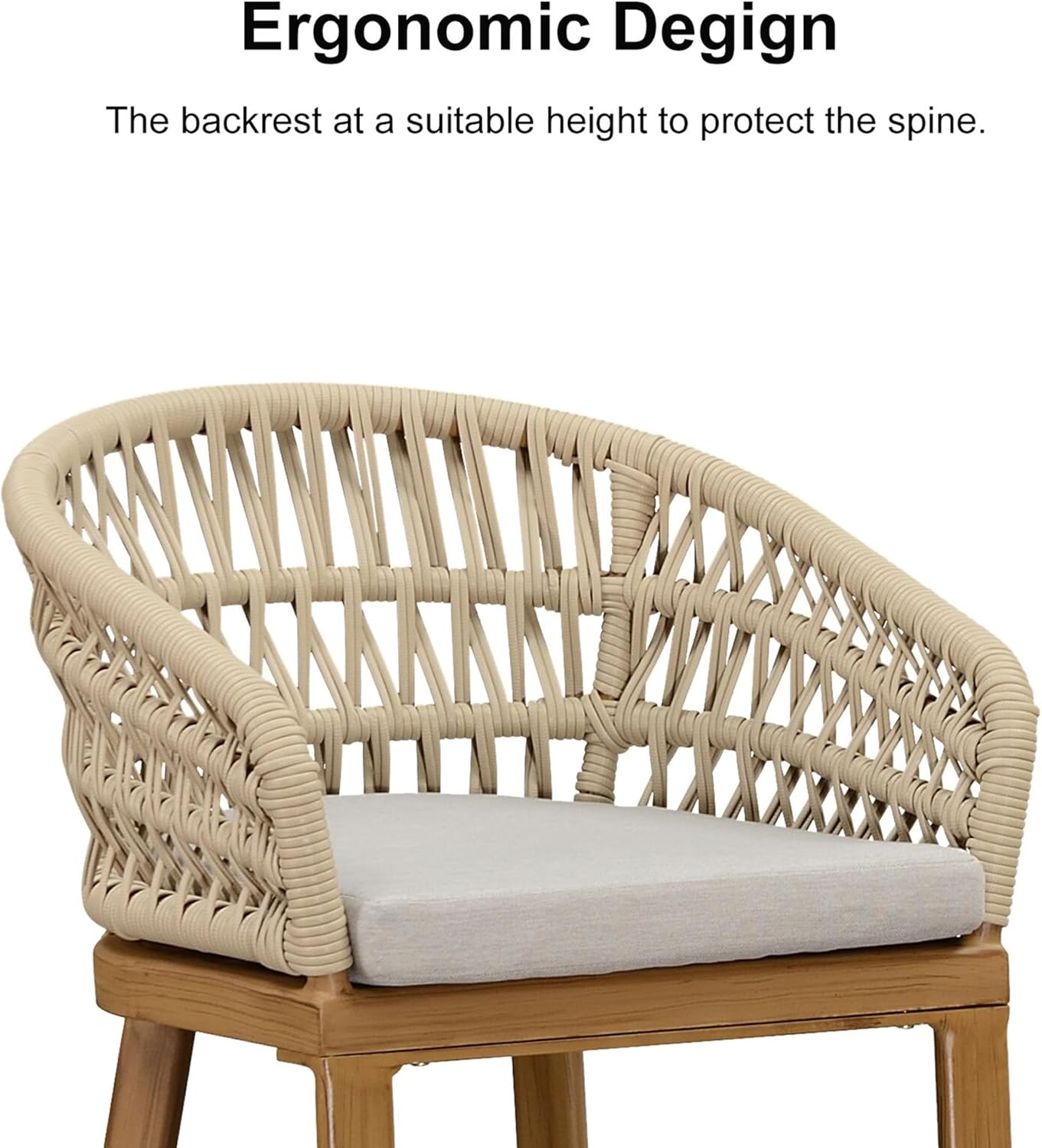 PURPLE LEAF 9 Pieces Outdoor Dining Set All-Weather PE Rattan Outdoor Patio Furniture Set with All Aluminum Frame Square Table and Chairs Set for Lawn Garden Backyard Deck, Teak