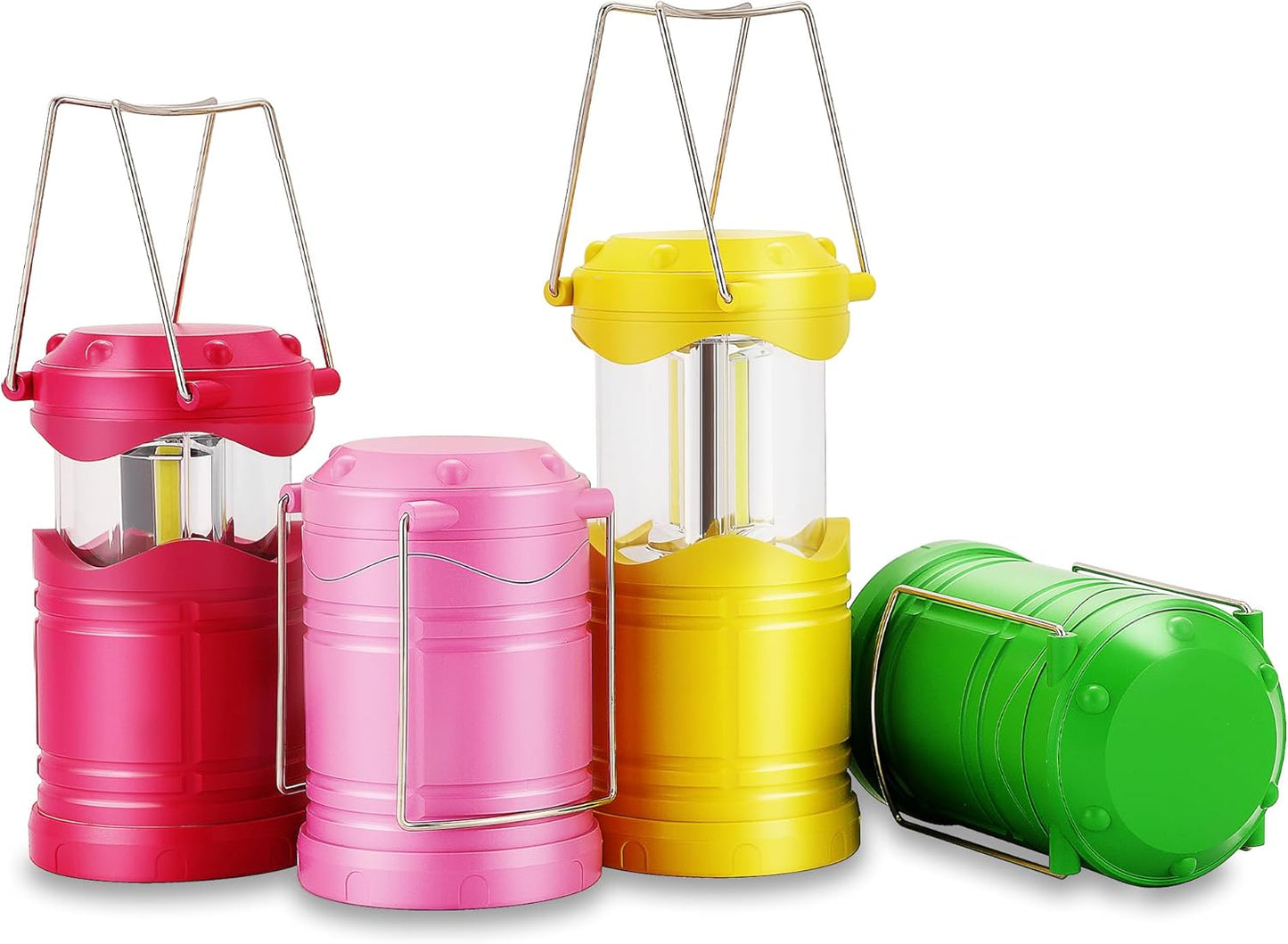 Lichamp LED Camping Lantern, 4 Pack Battery Powered Flashlight for Power Outages, Portable Collapsible Hanging Light Essential for Home, Outdoor, Emergency Lamp Survival Kit Gear for Hurricane, C1