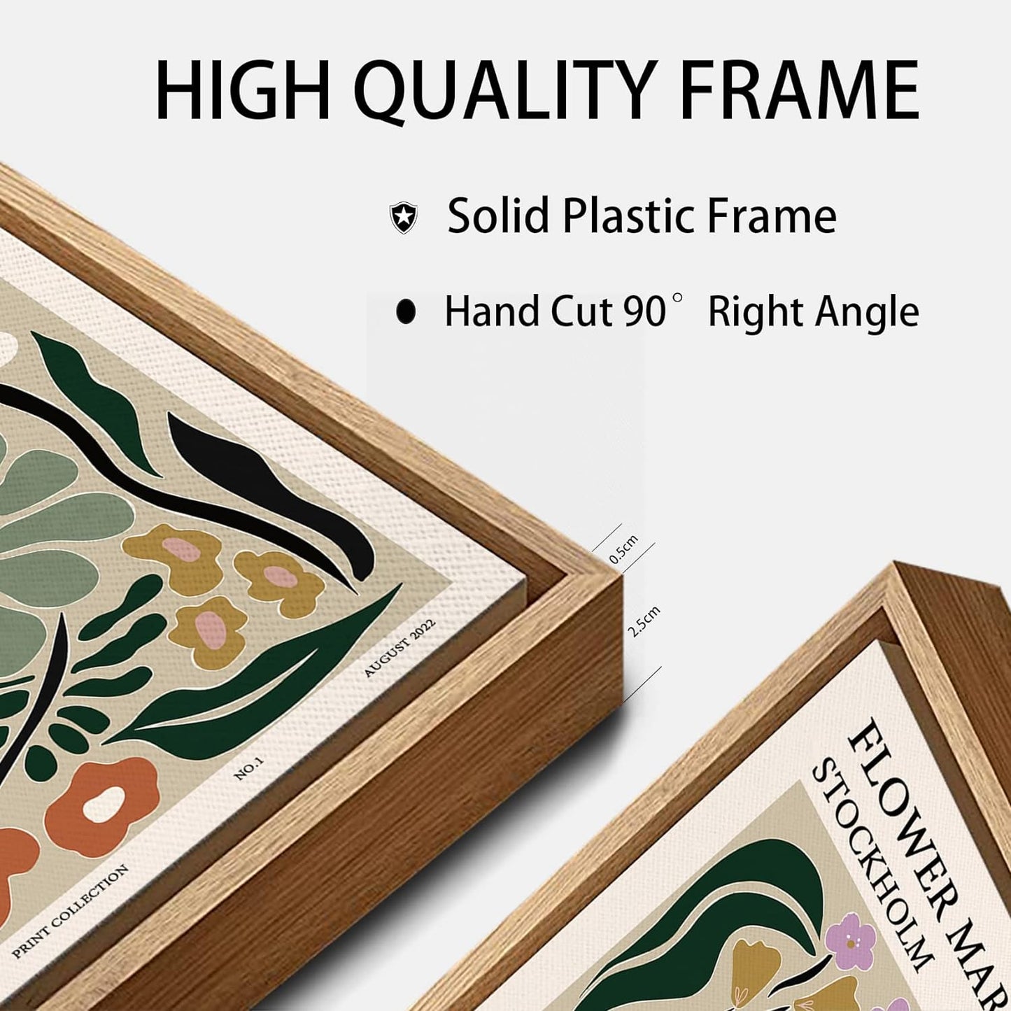 Zzuyi Framed Flower Market Wall Art,Botanical Prints,Green Flower Prints Anthropologie art for Bathroom,Aesthetic Decor-16"x 24"