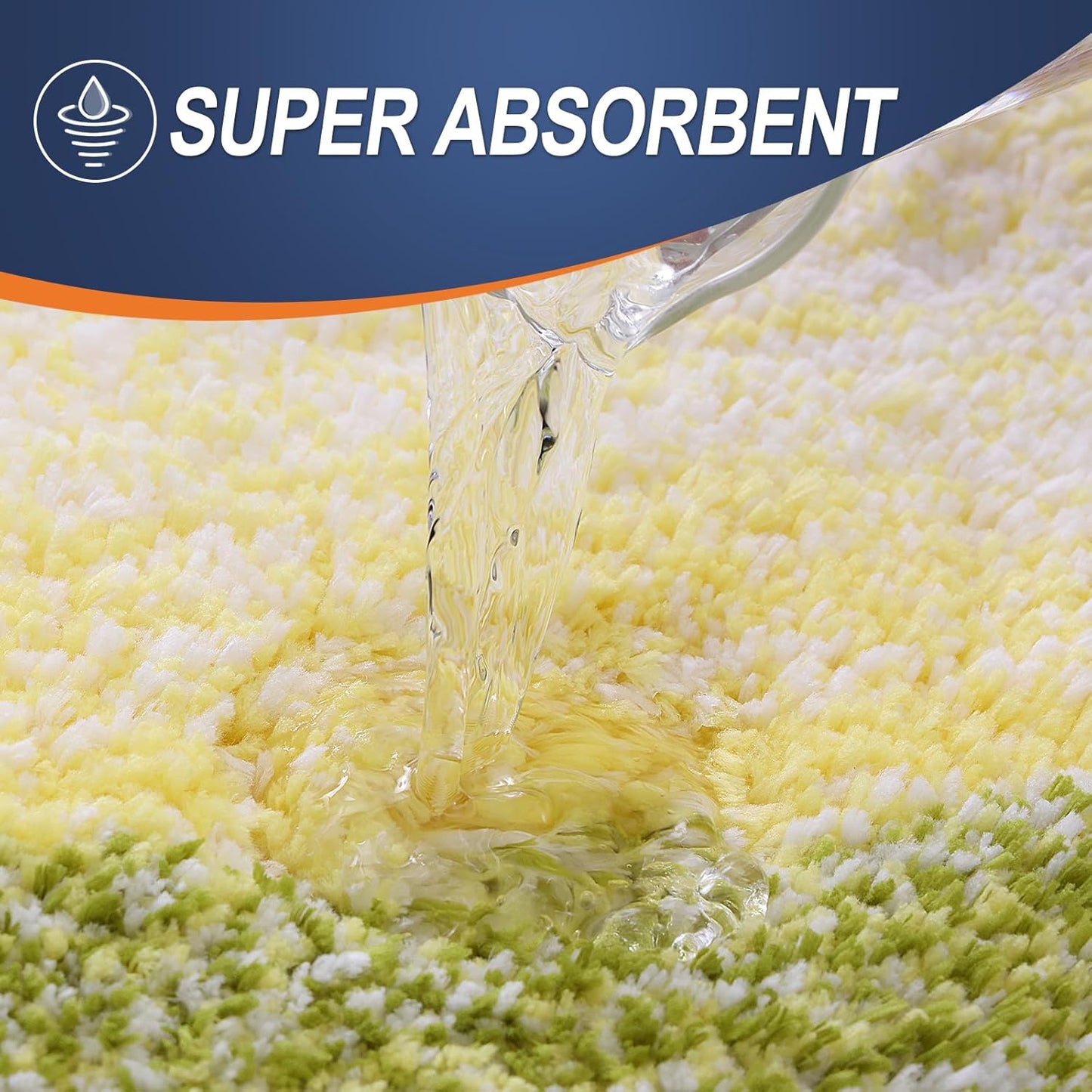 OLANLY Bathroom Rug Set 2 Piece, Soft Absorbent Microfiber Bath Rug Set, Non-Slip, Machine Wash Dry, Plush Shaggy Bath Mats for Bathroom (30"x20"+24"x16", Olive Green)