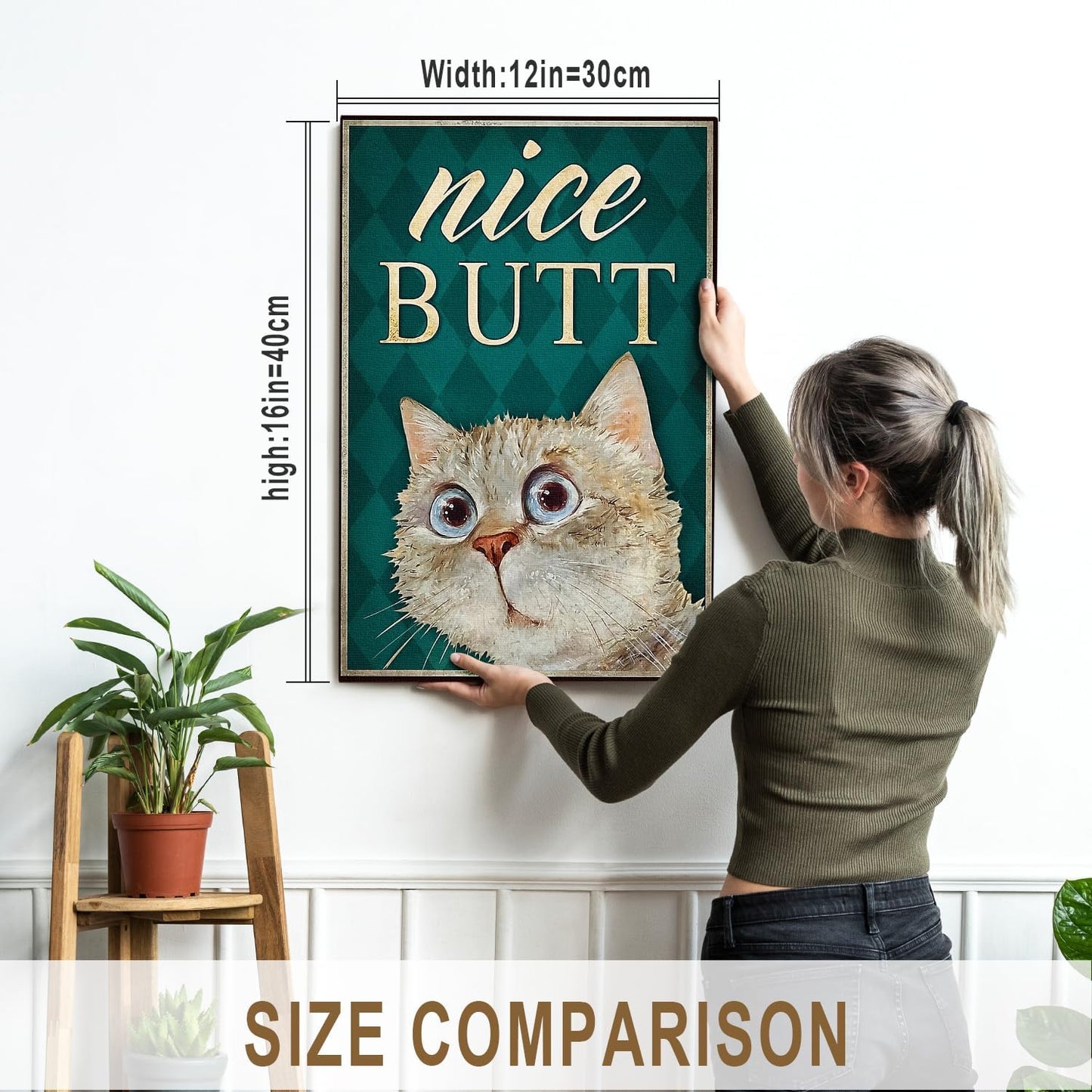 DIHSIEG Canvas Wall Art Print Frameless Floral Canvas Picture Poster, Motivational Wall Art Canvas Decor, Bedroom Canvas Prints, Dark Wall Art 12x16 Inch (dark green4)