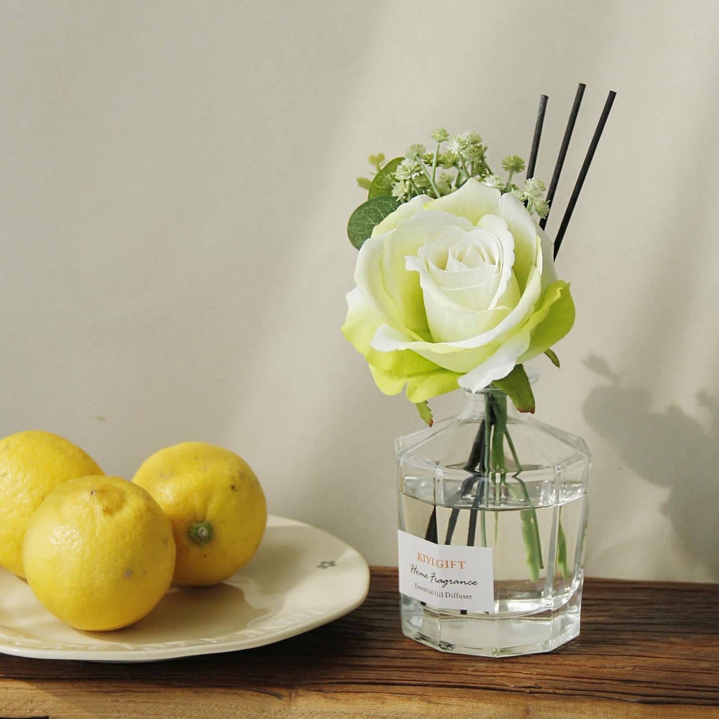 Reed Diffuser Set -8.4 fl oz Scent Diffuser with 6 Reed Sticks, Home Fragrance,Reed Diffuser for Bathroom Shelf Decore (Bellflower)