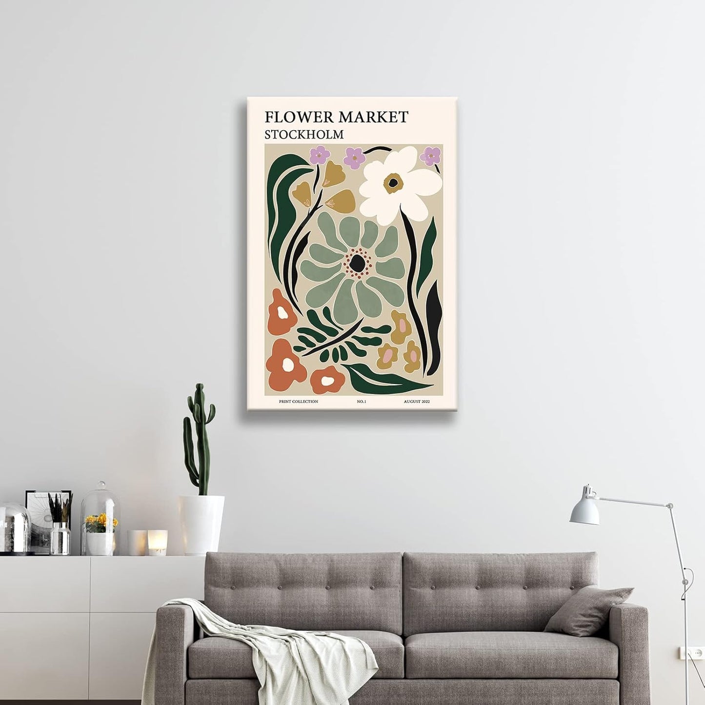 Zzuyi Flower Market Poster,Botanical Prints,Green Flower Prints Anthropologie art for Bathroom,Aesthetic Decor-12x18