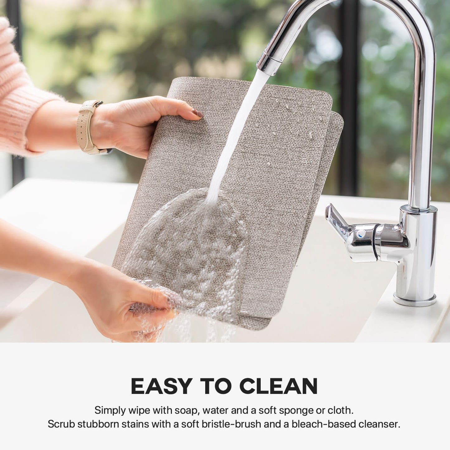 Faux Leather Placemats Set of 4 Vinyl Washable Wipeable Table Mats for Kitchen Dining Table Heat Resistant Waterproof Modern Indoor/Outdoor Placemats Non-Slip Easy Clean Place Mats (Mix Gray)