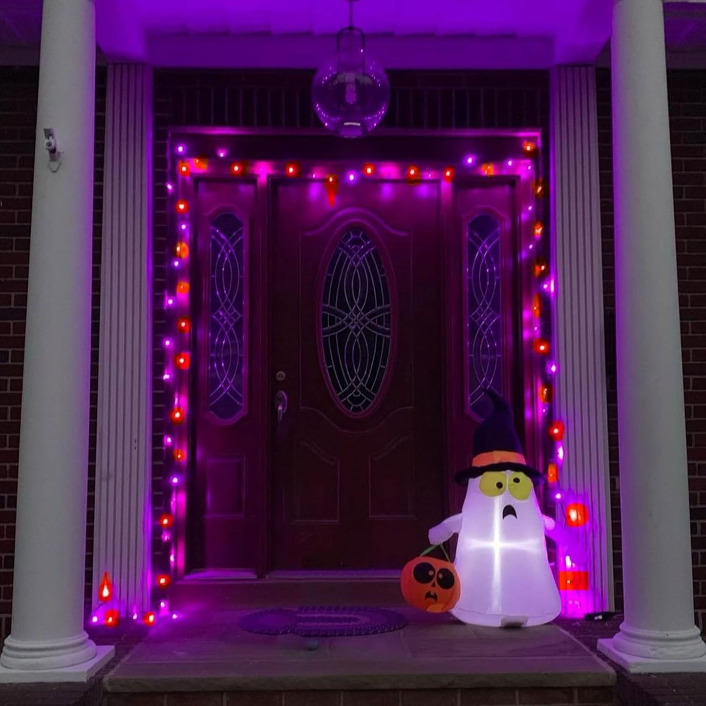 TW SHINE Halloween Lights, 200 LED 66FT Outdoor Halloween Lights Plug in with 8 Modes, Waterproof Light Outdoor, Indoor Decorations for Party Yard Haunted House Decor, Orange and Purple