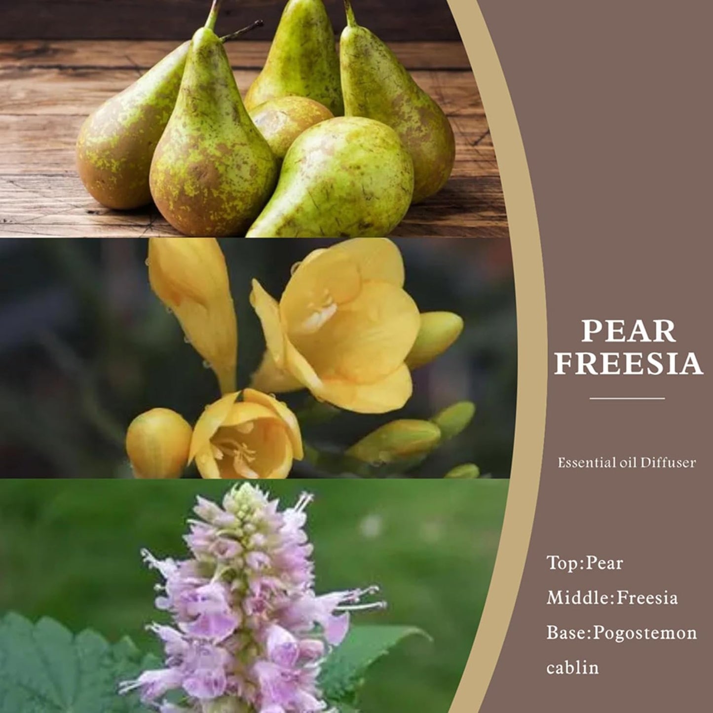 Reed Diffuser Set -8.4 fl oz Scent Diffuser with 6 Reed Sticks, Home Fragrance,Reed Diffuser for Bathroom Shelf Decor (Pear Freesia)