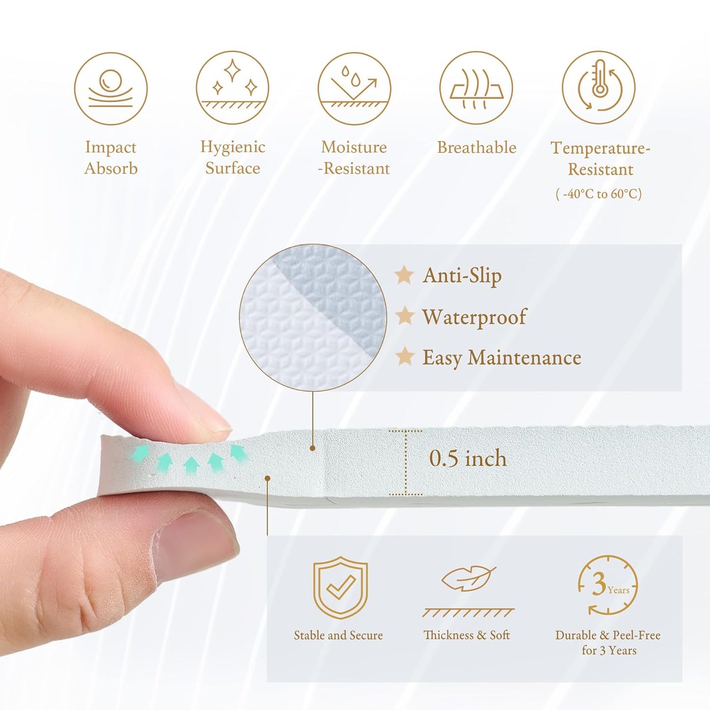 PopsyKosy Premium Exercise & Baby Foam Play Mats - Stylish & Large Non-Toxic Odorless Floor Mat - 6 Tiles - Spacious 6ft x 4ft - Peel-Resistant Reinforced Ver.- Soft, Thick, Waterproof - Foggy Gray