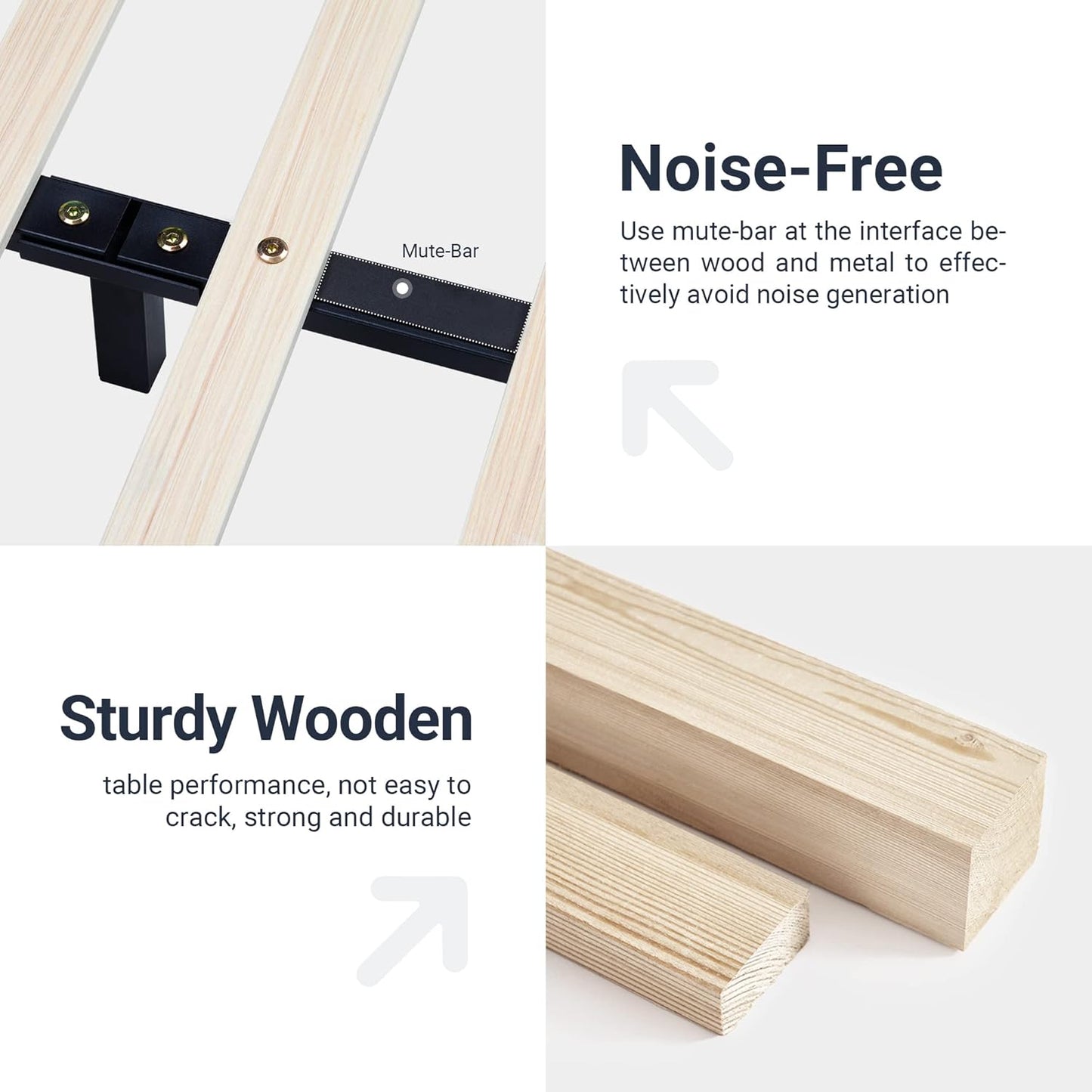 Allewie King Size LED Platform Bed Frame with Adjustable Headboard/No Box Spring Need/Easy Assembly/Faux Leather in White and Black