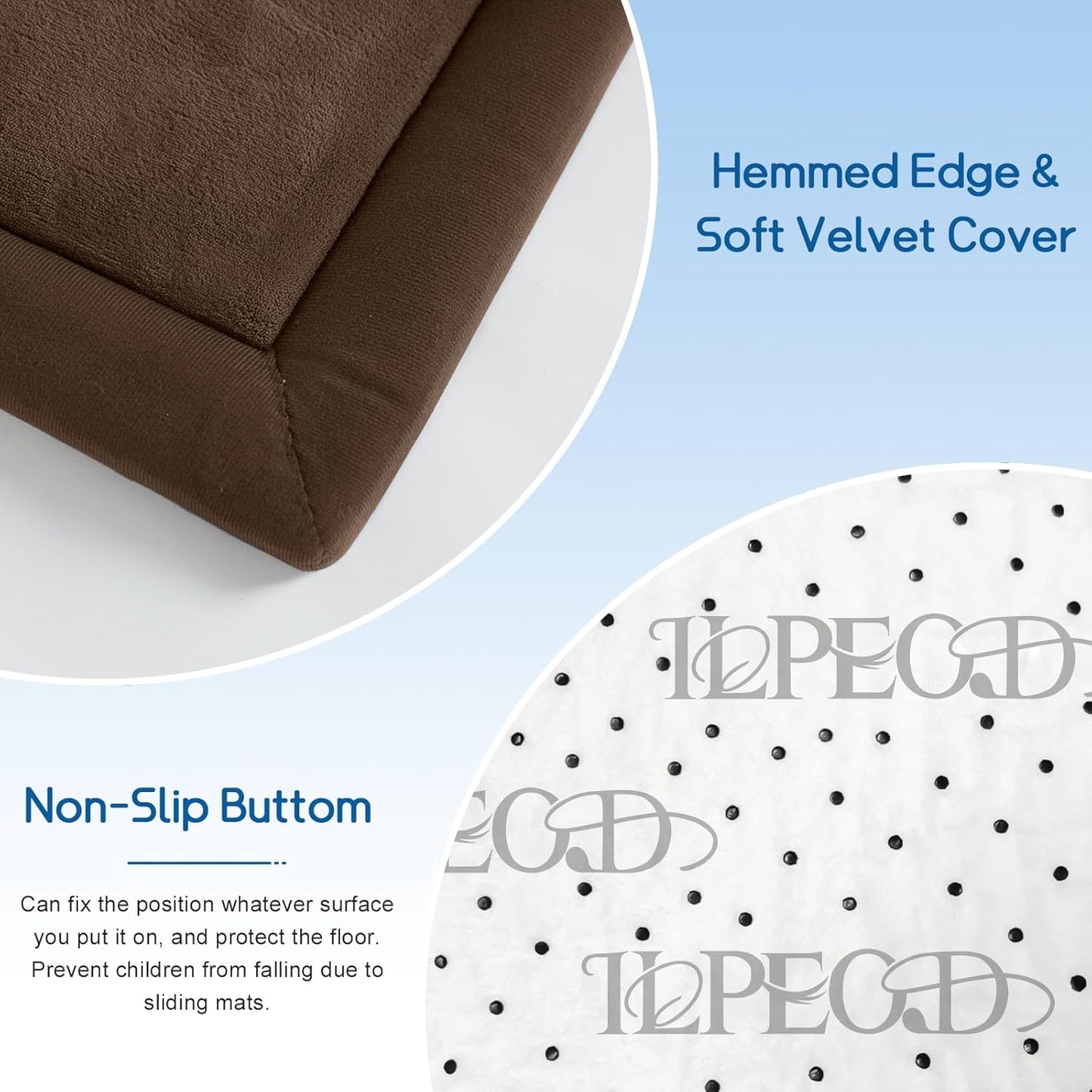 Baby Play Mat for Floor Tummy Time Mat Nursery Muscle Area Rug Playroom Rug Tatami 59"*71" Memory Foam 1.3" Thick Crawling For Babies,Toddlers, Infants, Kids,Floor,Coffee